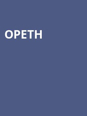 Opeth, The Van Buren, Phoenix