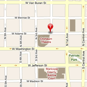 Orpheum Theater Map
